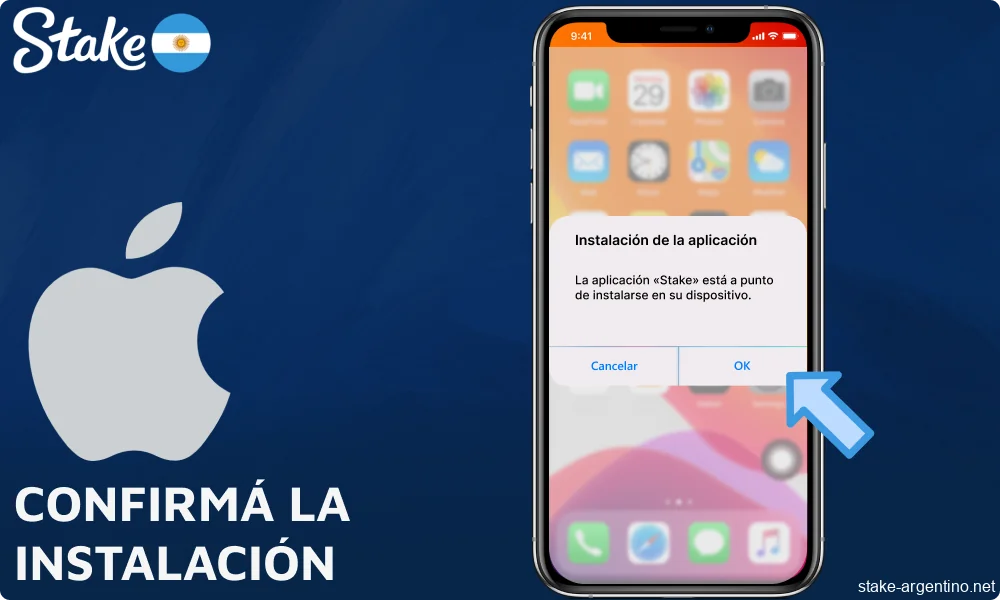 Confirmá la instalación de Stake