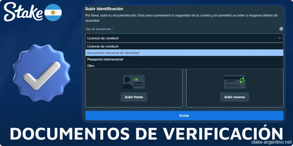 Documentos necesarios para la verificación de la cuenta Stake en Argentina
