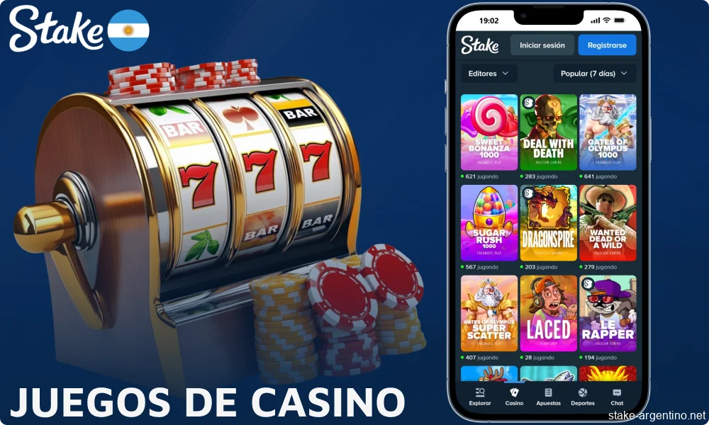 Juegos de casino disponibles en Stake Argentina